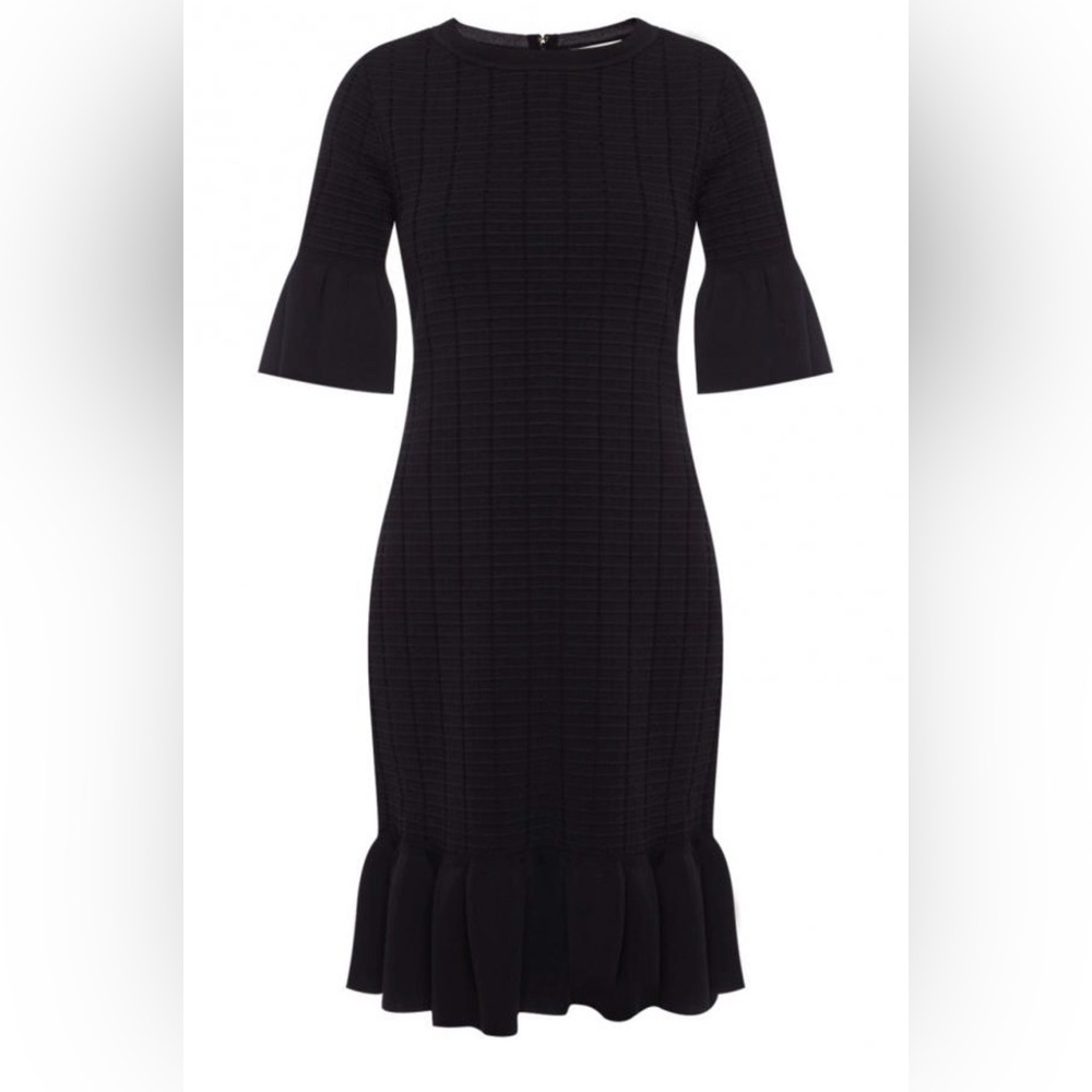 Ruffle Black Women's Dress